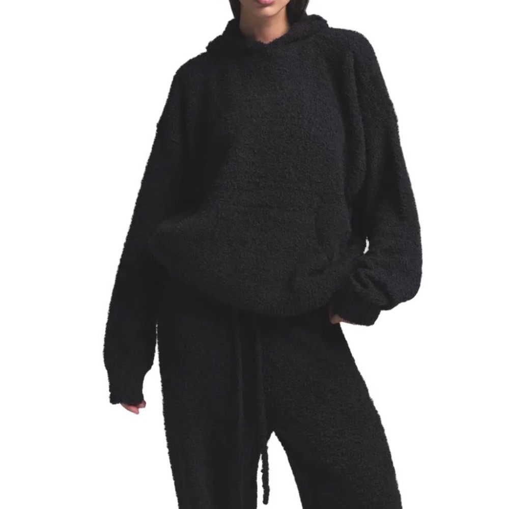 SKIMS Black Cozy Hoodie Set HOODIE AND TANK